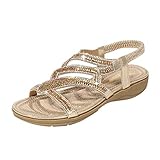 Generisch Sandaletten Damen Silber Glitzer,Sandaletten Damen Elegant...