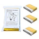 DZTSMART Rettungsdecke,Rettungsdecke Gold Silber 210x160cm,Auto, Erste...