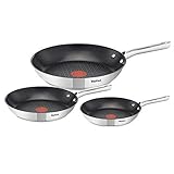 TEFAL DUETTO 3-teiliges Pfannen-Set 20/24/28 cm | A704S3 | Thermo-Spot...