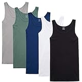 NUOZA Unterhemd Herren Tank Top 5er Pack Feinripp Muskelshirts Baumwolle...