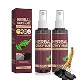 Herbal Gray Hair Spray, Kräuterhaar-Pflegespray, Hair Darkening...