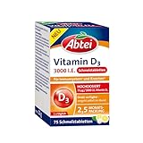 Abtei Vitamin D3 3000 I.E. - unterstützt Immunsystem und Knochen -...