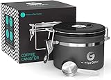 Coffee Gator-Edelstahl-Kaffeedose – Hält gemahlener Kaffee und Bohnen...