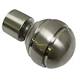Gardinia 10011162 Endknopf/Endstück Kugel für Gardinenstangen, Serie...