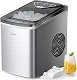 Silonn Eiswürfelmaschine, Ice Maker 9 Eiswürfel in nur 6 Minuten bis zu...