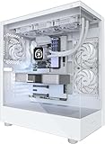 MUSETEX PC Gehäuse ATX 3 Non-LED Lüfter vorinstalliert, Typ-C Mid-Tower...