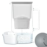 Wessper Wasserfilterkanne aus Glas 3 L Kompatibel mit...