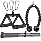 Kinglotus Straight Bar Pull Down Cable Attachment,Trizepsseil,Double D...