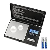 KEWUZY Taschenwaage, 500g / 0,01g Digitalwaage Grammwaage Feinwaage...