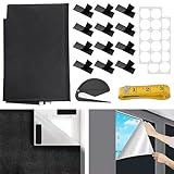 MFUSUL Verdunklungsrollo ohne Bohren, 300x148 cm Fenster Verdunkelung, 420D...