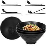 Greentainer Ramen Schüssel aus melamin-4 pcs Japanisches Geschirr Set |40...