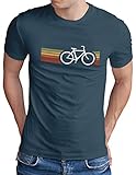 OM3® Retro Bicycle T-Shirt | Herren | Cycling Cyclist Biking Fahrrad...