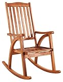Möbel Jack Schaukelstuhl Outdoor Garten - Eukalyptusholz Massiv geölt -...