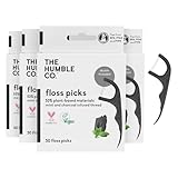 The Humble Co. Pflanzliche Zahnseidesticks | Aktivkohle | Umweltfreundlich,...