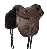 A&M Reitsport Baumloser Wanderreitsattel SAMI Braun aus Kunstleder NEU...