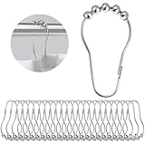 Alaoo Duschvorhang Haken, 24 Stück Duschvorhangringe Duschvorhanghaken,...