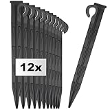 com-four® 12x Erdnagel aus Kunststoff - langlebiger und UV-beständiger...