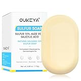 OUKEYA 10% Schwefel Seife, Ziegenmilchseife Gesicht, Salicylsäure,...