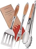 Grilluxe® Premium Grillbesteck Set, 3-teilig | Deluxe BBQ Tool Set |...