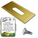 15x DONILU® Langloch Titan Messer Klingen - kompatibel mit Husqvarna...