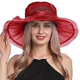 Sonnenhüte Jugendliche Vintage-Mesh-Mütze für Damen mit Blumenmuster und...
