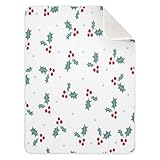 SKYSHU Weihnachtszweige Unisex-Babydecke, Baumwolle, gemütlich,...