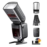 PHOTOOLEX 2.4G Blitz Flash Speedlite mit Drahtloser Auslöser für Canon...