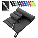 Mikrofaser Handtuch 3er Set - Groß 200×100cm & 2 Klein 80×40cm,...