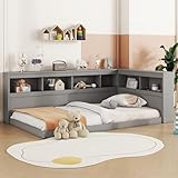 Aoskem Daybett Einzelbett Bett 90x200 cm Kinderbett, Tagesbett Bodenbett...