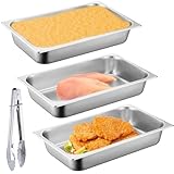 GOMETY 3-teilig Panier-Set aus Edelstahl, 26,5 x 16,5 x 6,5cm 1.7L Schalen...