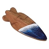 Ciieeo Acacia Holz Schneidebrett mit Resin Dekoratives Karotten Design für...