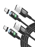 Kuulaa Magnetisches USB-C-Ladekabel, 2 Stück, 3 A, magnetisches USB-Kabel...