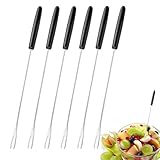 GHPKOTW 6X Fondue Gabeln Aus Rostfreiem Edelstahl 430 - Fonduebesteck Mit 6...