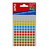 Apli Mini-Etiketten, 8 mm Durchmesser, 288 Stück