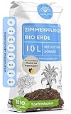 Bio Blumenerde Zimmerpflanzen Erde 10 L - Um 45% torfreduzierte...