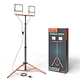 SmartLED Baustrahler Arbeitsstrahler mit Stativ 2x100W, LED Strahler...