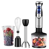 Steinborg® Stabmixer Set 1.200 Watt Edelstahl Pürierstab Schneebesen...