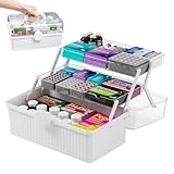 GOURDBRO 3-Stöckige Medikamenten Aufbewahrung - Hausapotheke Box Groß mit...