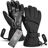 Unigear Skihandschuhe Herren Damen, Wasserdicht rutschfest Thermohandschuhe...