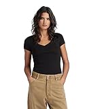 G-STAR RAW Damen Basic V-Neck Cap Sleeve T-Shirt