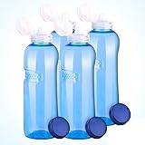 4 x 1,0 Tritan Trinkflasche mit Trinkdeckel Flip Top Wasserflasche Flasche...