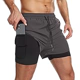Danfiki Herren Sport Shorts Kurze Hose Schnell Trocknend Sporthose Leicht...