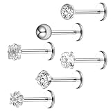 Yolev 6 Stück Tragus Piercing Schmuck 16G Chirurgenstahl Helix...