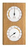 TFA Dostmann Analoges Sauna-Thermo-Hygrometer, mit Eichenrahmen,...