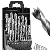 TOOLMAYS Holzbohrer Set 1-13mm Bohrer Set Holz 25-tlg.HSS-G Bohrersatz,...