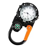 WUIOWPPIC Carabiner Watch Luminous Clip on Quartz Watch Compass Taschenuhr...