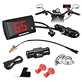 Motorrad Digital Thermometer Instrumente Wassertemperatur Temperatur...