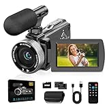 ZIMOCE Videokamera 4K Camcorder 48MP, 18X Digital Zoom Video Camera 3.0''...