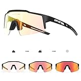 KAPVOE Photochromatische Selbsttönend Fahrradbrille TR90 Rahmen für...