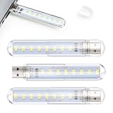OSALADI 3 Stück Mini USB LED LED-Lampe Lesung Weißes Licht Tragbare...